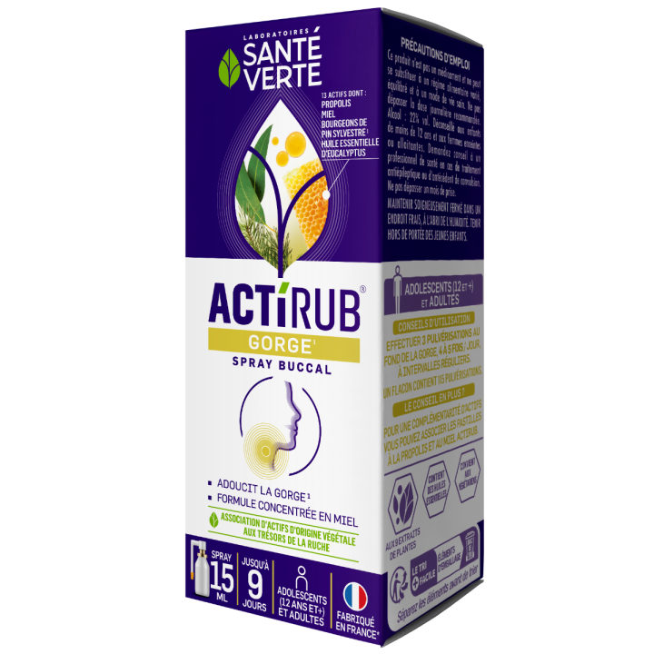 Actirub Hals Spray Mundgesundheit - Spray von 15 ml