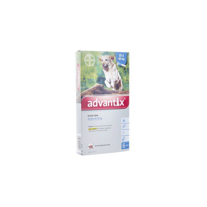 Advantix große Hunde über 25 kg Bayer - Packung mit 6 Pipetten
