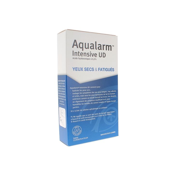Aqualarm intensiv UD Bausch+Lomb - 30 Einzeldosen zu 0,5 ml Augentropfenlösung