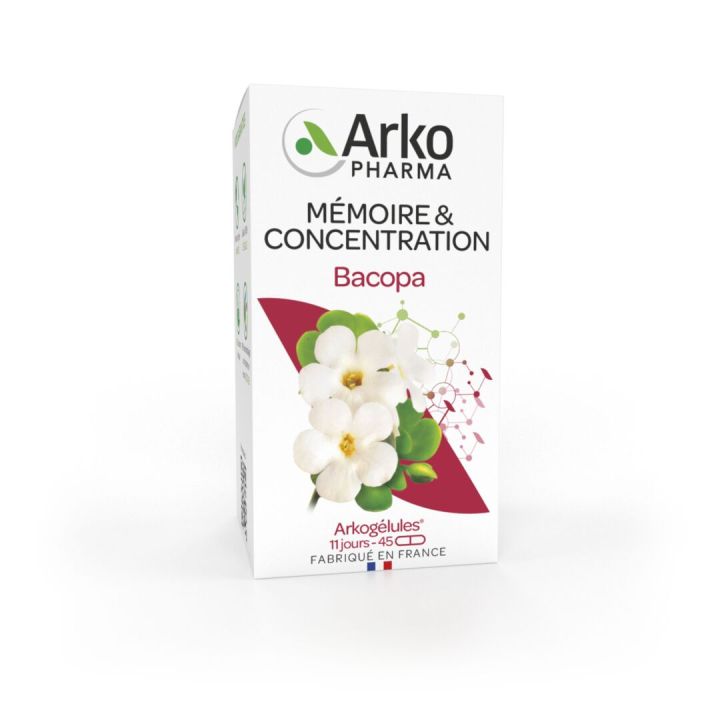 Arkogélules Bacopa Arkopharma - Packung mit 45 Kapseln