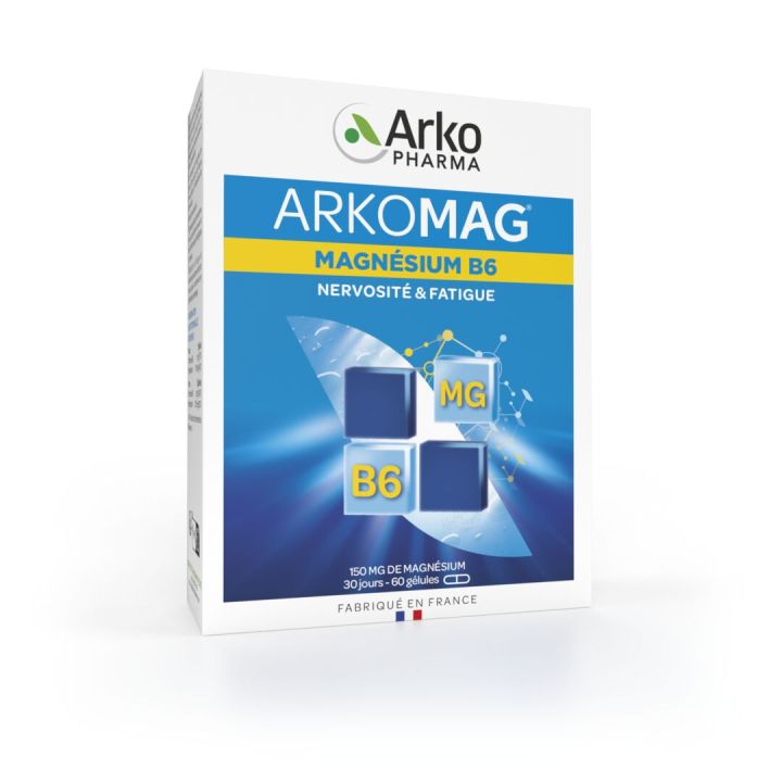 Arkomag Magnesium B6 Arkopharma - Packung mit 60 Kapseln