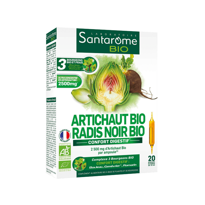 Artischocke Schwarzer Rettich Bio Santarome - Packung mit 20 Ampullen