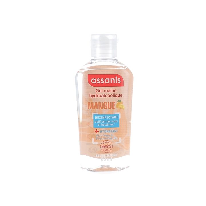 Handdesinfektionsmittel Pocket Mango Duft Assanis - Flasche 80ml