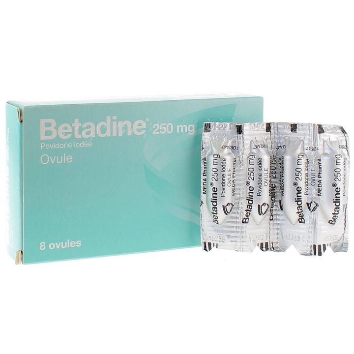 Betadine 250mg Zäpfchen - Packung mit 8 Zäpfchen
