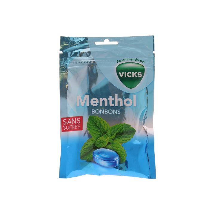 Zuckerfreie Mentholbonbons Vicks - 72g Beutel