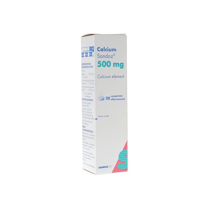 Calcium Sandoz 500mg Brausetabletten - Packung mit 20 Brausetabletten