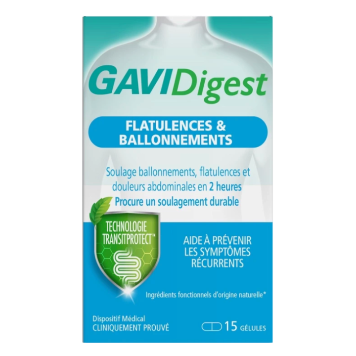 GAVIDigest Blähungen und Völlegefühl Reckitt - Packung mit 30 Kapseln