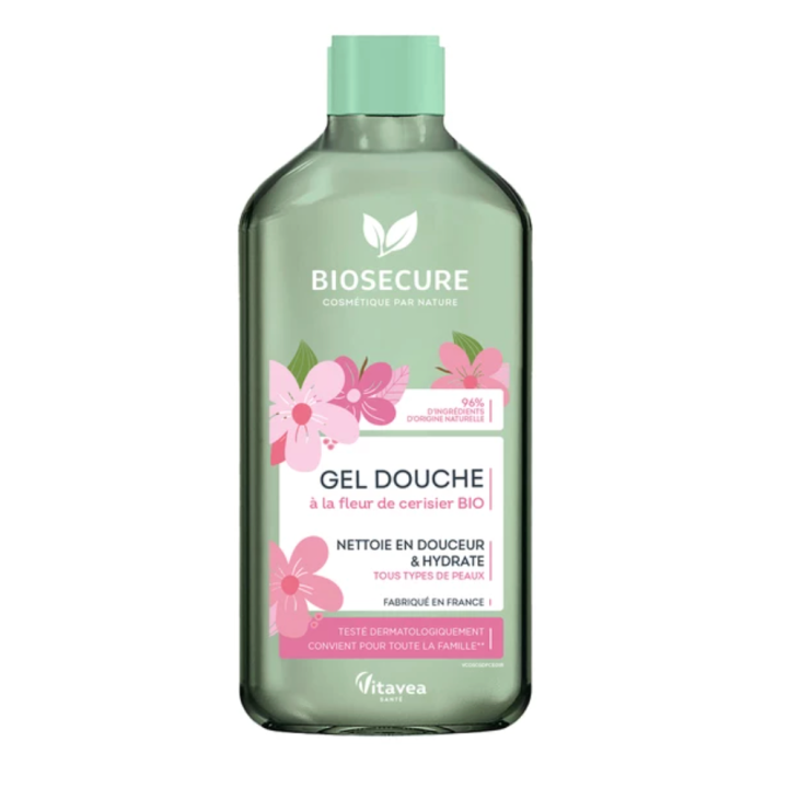 Duschgel mit Bio-Kirschblüte Bio Secure - Flasche mit 500 ml
