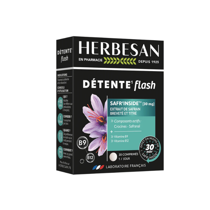 Entspannung Flash Safr'Inside 30mg Herbesan - Schachtel mit 18g