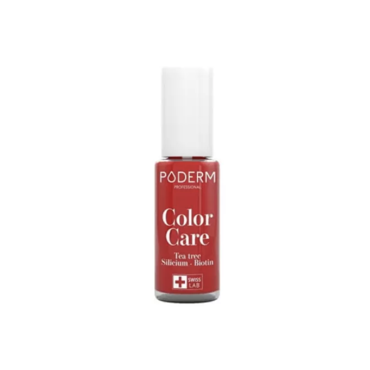 Farbenpflege Nagellack kräftiges Rot 363 Poderm - Flasche mit 8 ml