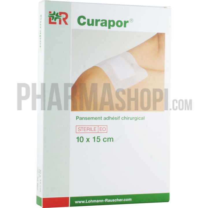Curapor chirurgisches Wundpflaster Lohmann & Rauscher - 10 Pflaster von 10 x 15 cm
