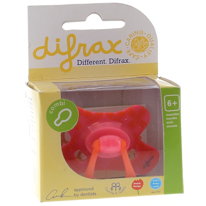 Schnuller Combi mit Ring 6+ Monate Difrax - 1 Schnuller