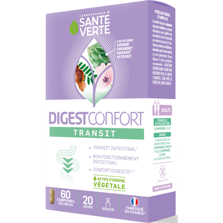 DigestConfort Transit Gesundheit grün - Packung mit 60 Tabletten