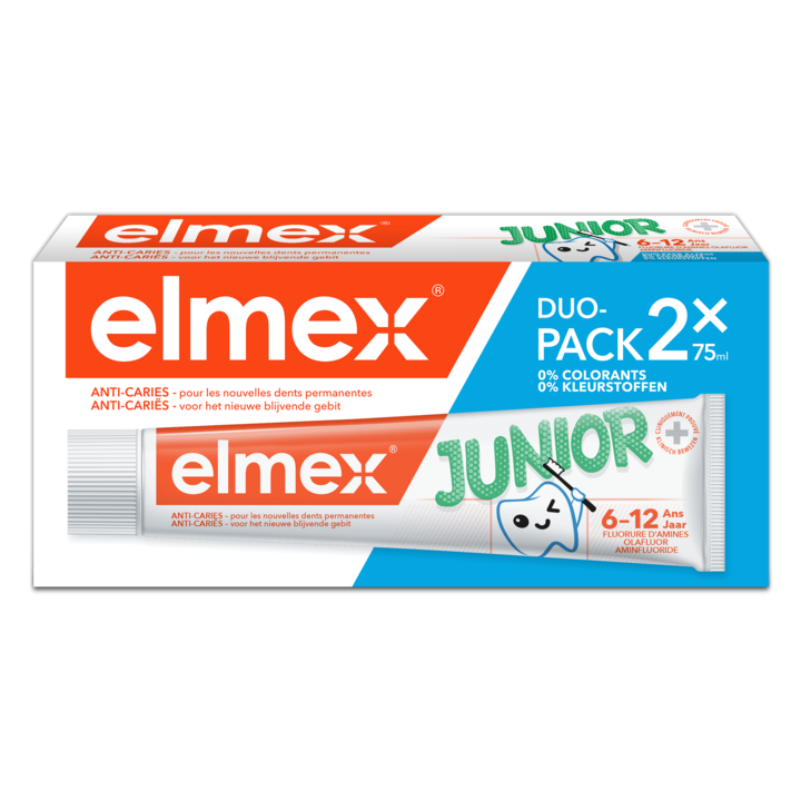 Junior-Zahnpasta 6-12 Jahre Elmex - 2 Tuben à 75 ml