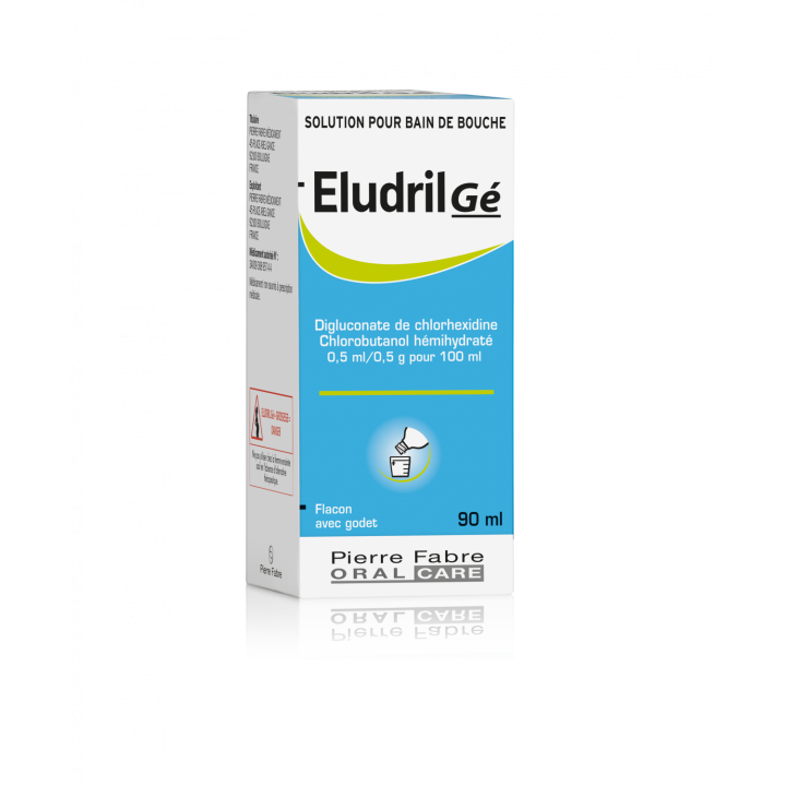 Eludril Gé Lösung für Mundspülung - Flasche mit 90 ml