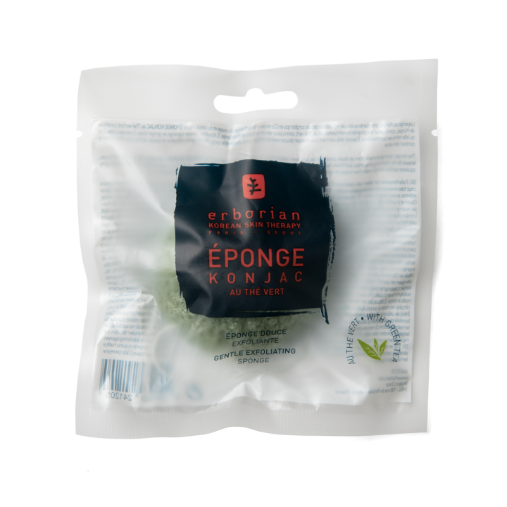Konjac-Schwamm mit grünem Tee, sanfter Peeling-Schwamm von Erborian