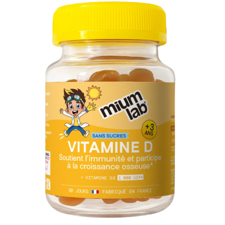 Vitamin D Kinder ohne Zucker Mium Lab - 30 Gummies Dose