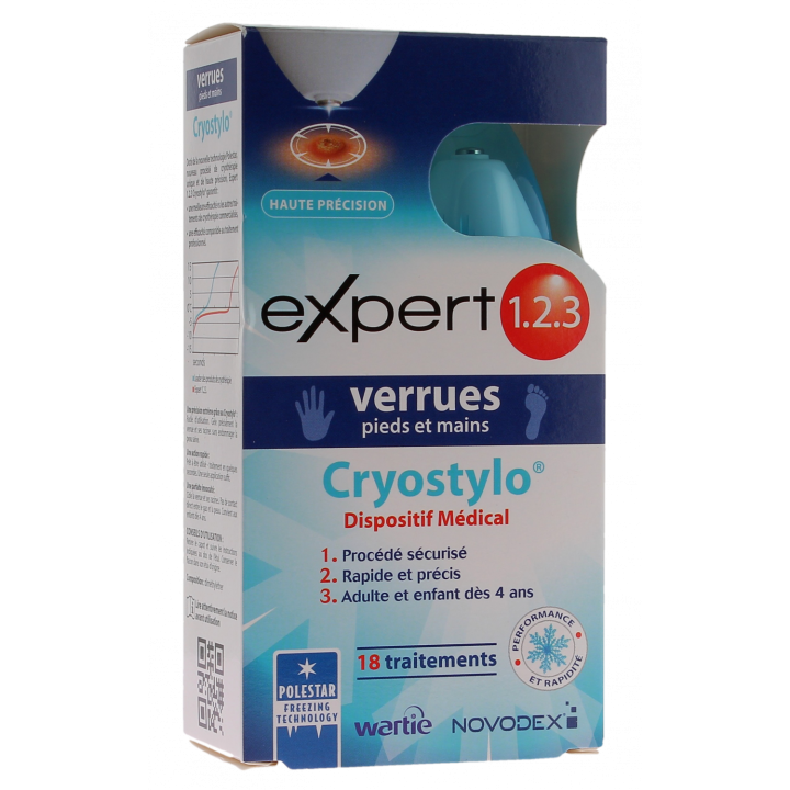 Expert 1.2.3 Warzen an Füßen und Händen Kryostift - 1 Stift mit 50 ml