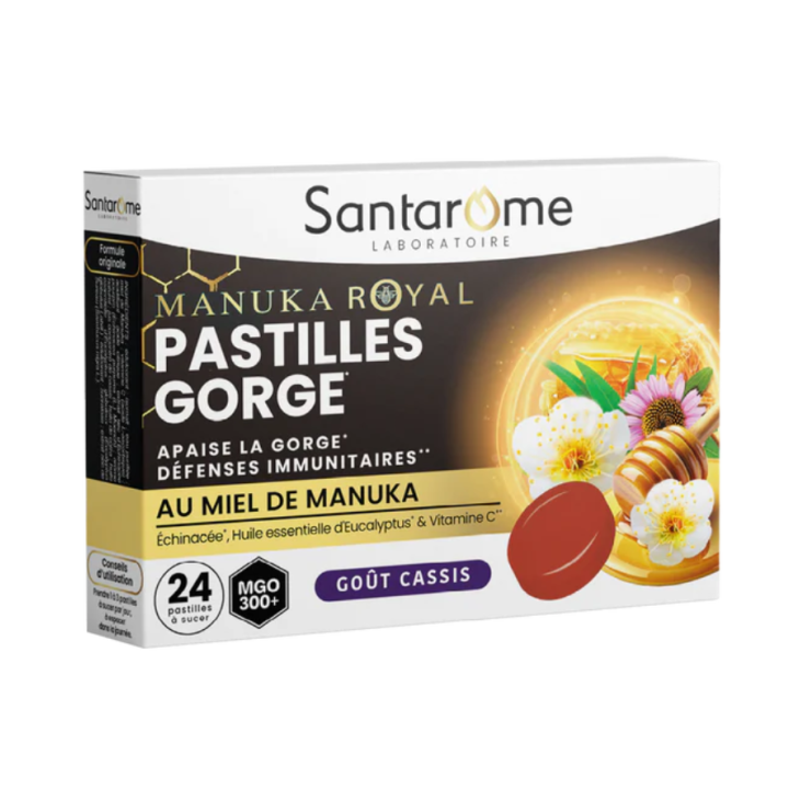 Manuka Royal Halspastillen Santarome - Packung mit 24 Pastillen