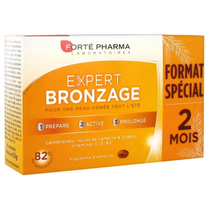 Expert Sonnenbräunungs-Substrat Forté Pharma - Packung mit 56 Tabletten