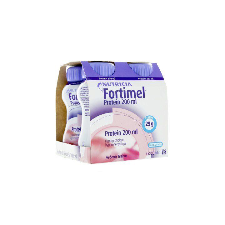 Fortimel Protein Erdbeergeschmack Nutricia - 4 Flaschen à 200 ml