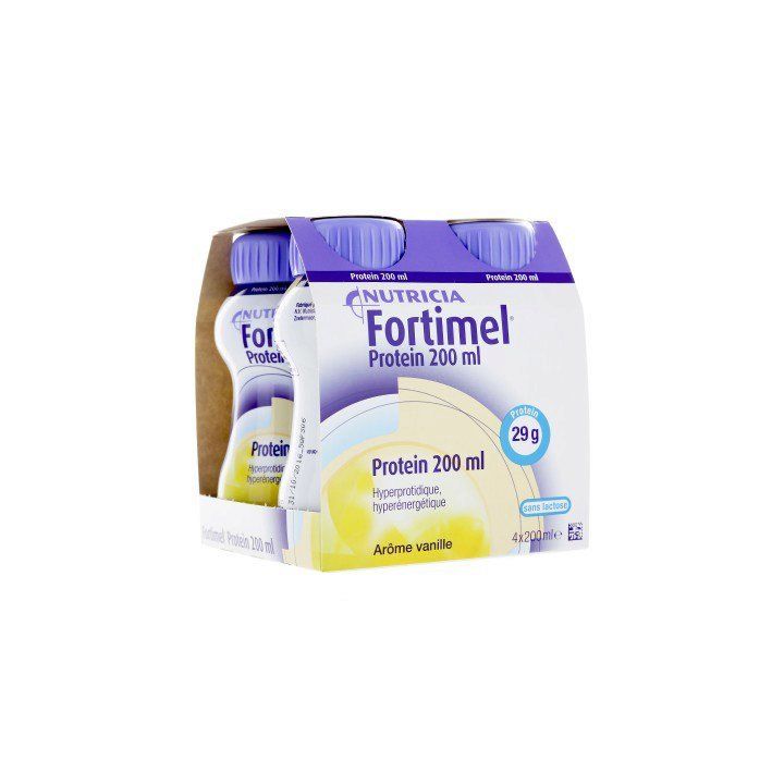 Fortimel Protein Vanille Geschmack Nutricia - 4 Flaschen à 200 ml