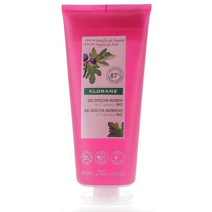 Nährendes Duschgel mit Bio-Cupuacu Klorane Feigenblatt - Tube mit 200 ml