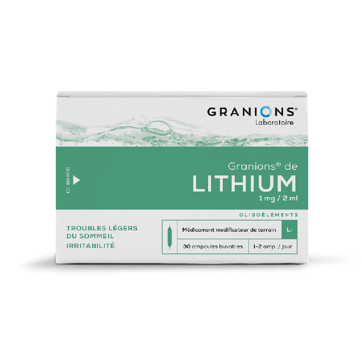 Granions von Lithium 1mg - 30 Ampullen zu 2ml