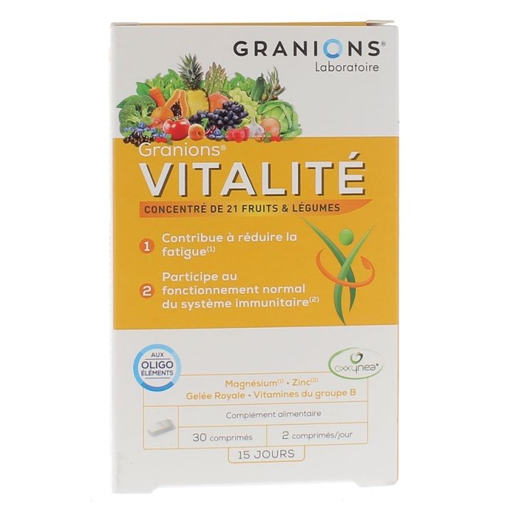 Vitalität Granions - Packung mit 30 Tabletten