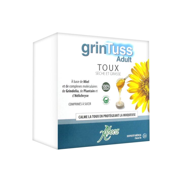 Grintuss Erwachsene Tabletten Aboca - Packung mit 20 Tabletten