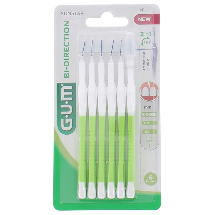 Interdentalbürste Bi-directional 0,7 mm Gum - 6 Bürsten