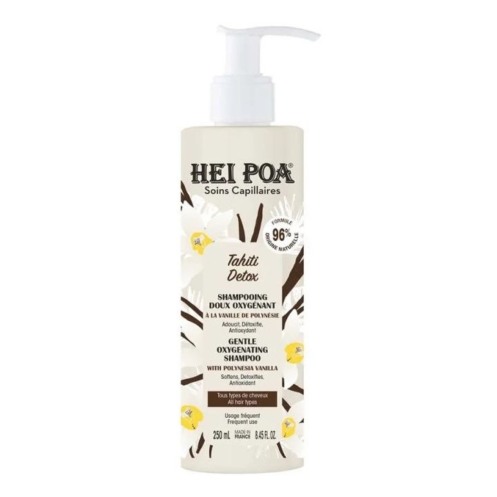 Tahiti Detox sanftes, sauerstoffhaltiges Shampoo Hei Poa - Pumpflasche mit 250ml
