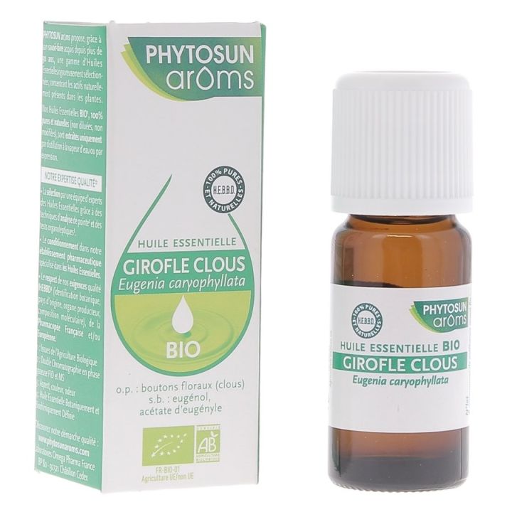 Ätherisches Öl von Bio-Nelken Phytosun Arôms - Flasche mit 10 ml
