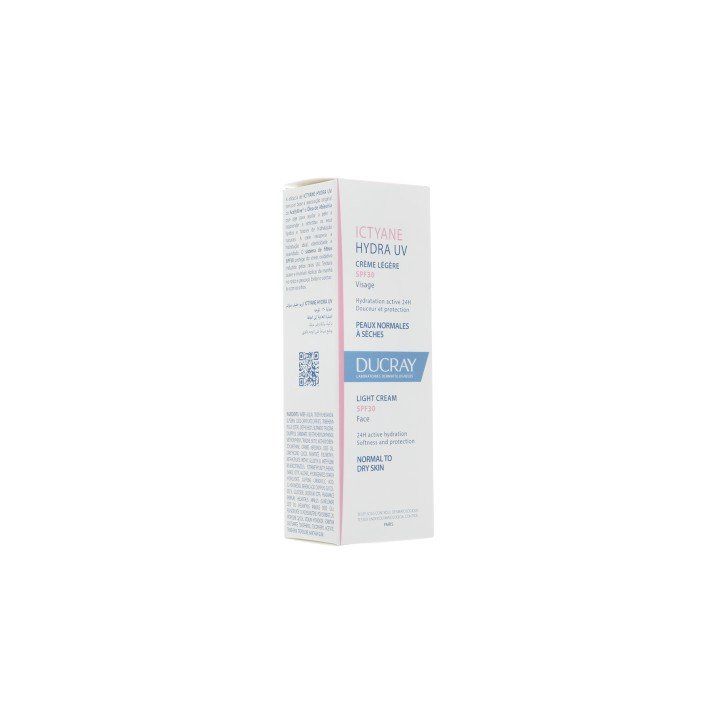 Ictyane hydra UV leichte Gesichtscreme für normale bis trockene Haut SPF 30 Ducray - Tube mit 40 ml