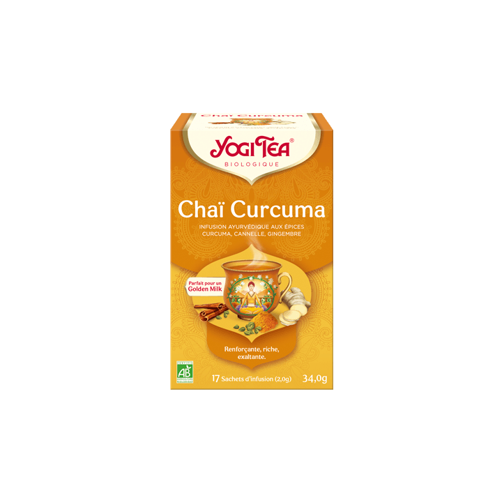 Kurkuma Chai Bio Tee Yogi Tea - Box mit 17 Beuteln