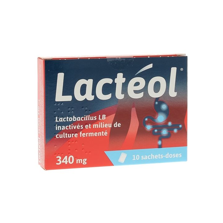 Lacteol 340mg Pulver zur Herstellung einer Suspension zum Einnehmen in Einzeldosisbeuteln - Packung mit 10 Beuteln