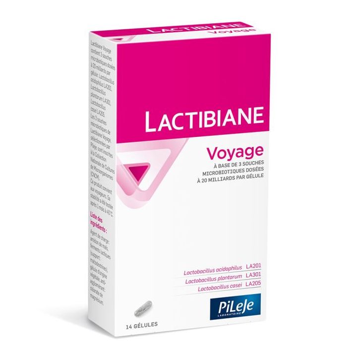 Lactibiane Reise 480 mg Pileje - Packung mit 14 Kapseln