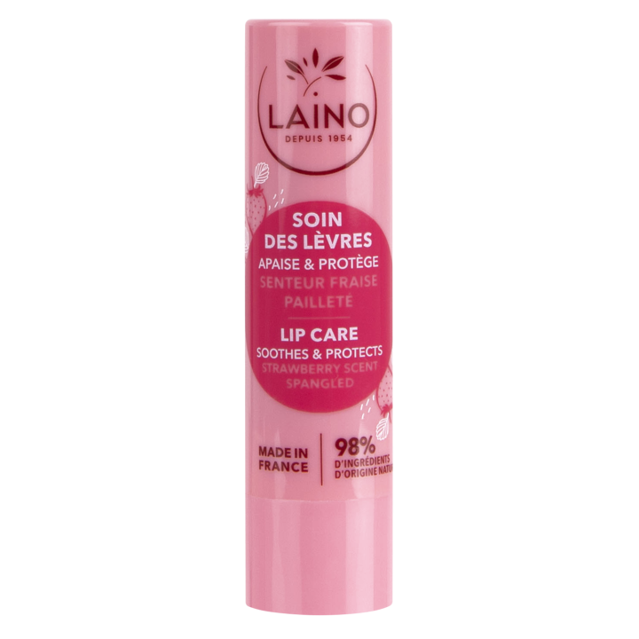 Glänzender Lippenbalsam mit Erdbeerduft Laino - 1 Stick à 4 g
