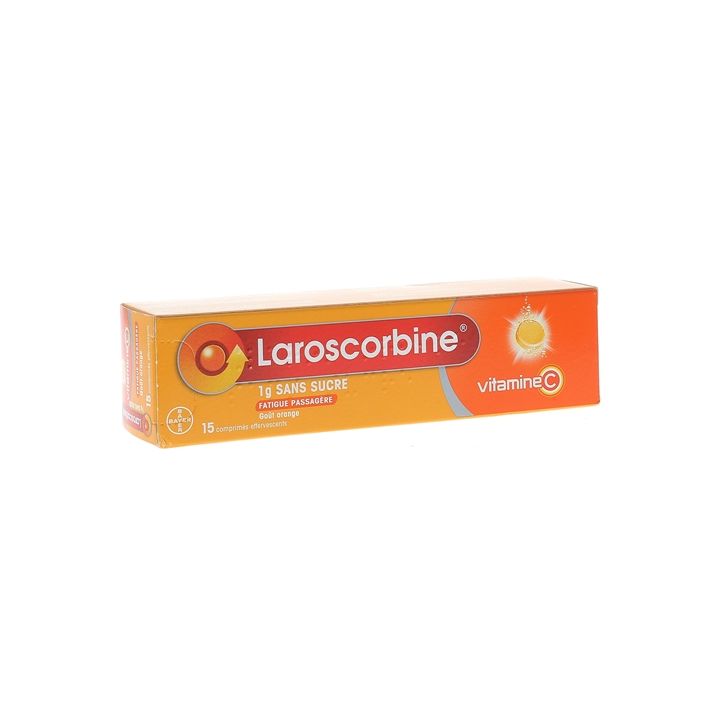 Laroscorbine 1g ohne Zucker Brausetabletten - Packung mit 15 Tabletten