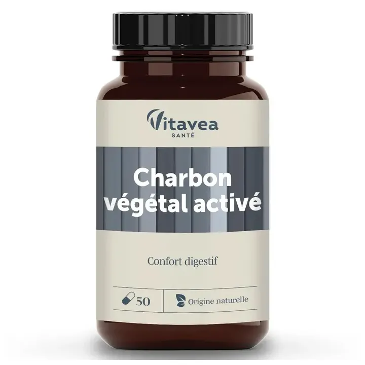 Aktivkohle Vitavea - Dose mit 50 Kapseln