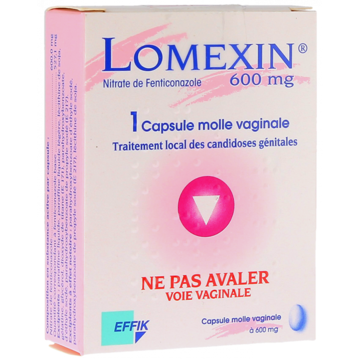 Lomexin 600mg Weichkapsel vaginal - Packung mit einer Kapsel
