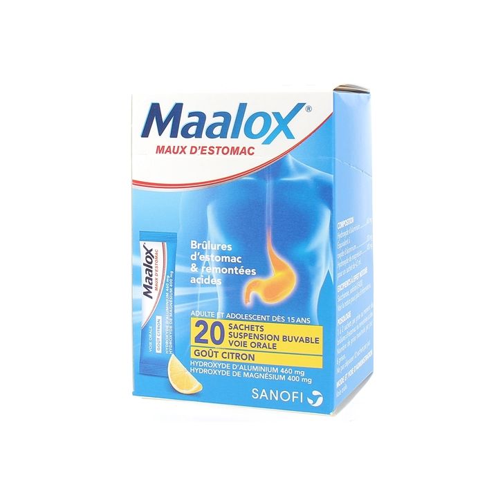 Maalox Zitrone Magenbeschwerden - Packung mit 20 Beuteln