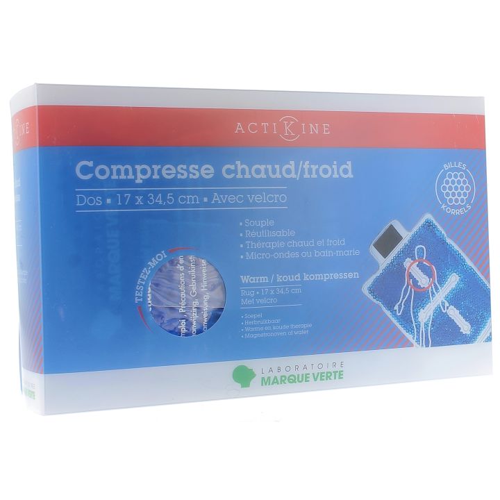 Kalte / warme Kompresse mit Klettverschluss 19 x 36 cm Grüne Marke - 1 Kompresse
