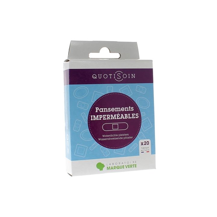Quotisoin Wasserdichte Pflaster Grüne Marke - Schachtel mit 20 Pflastern