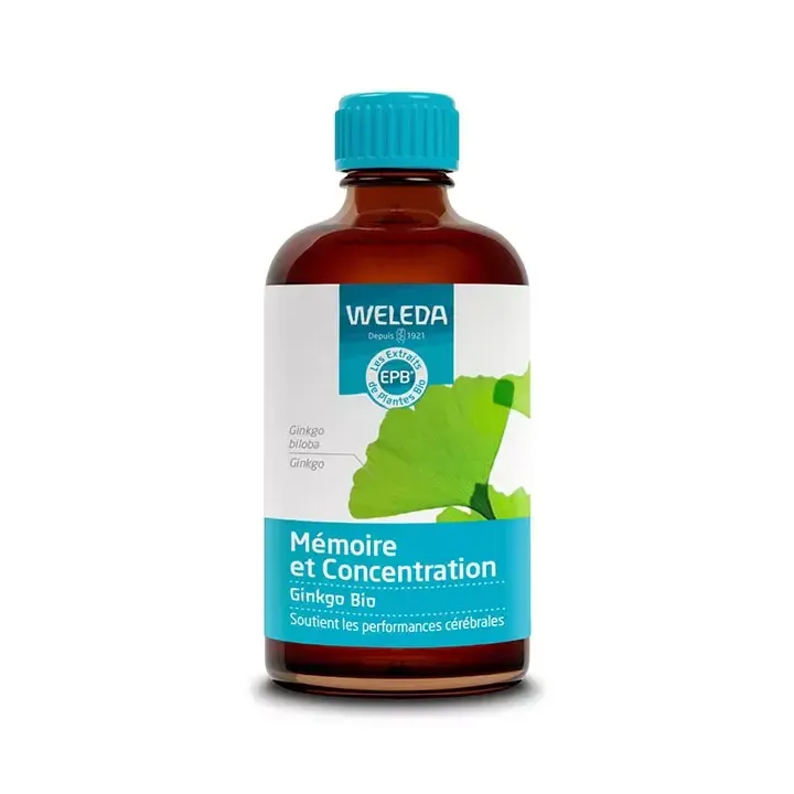 Gedächtnis und Konzentration Bio-Pflanzenextrakt Ginkgo Weleda - Flasche mit 100 ml