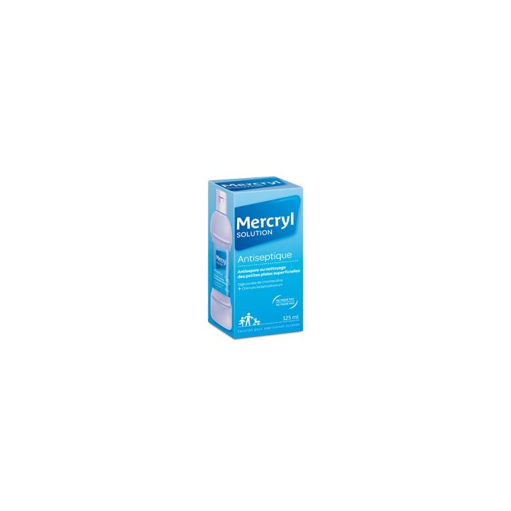 Mercryl antiseptische Lösung zur Anwendung auf der Haut - Flasche mit 125 ml