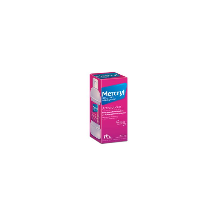 Mercryl schäumende antiseptische Lösung - Flasche mit 300 ml
