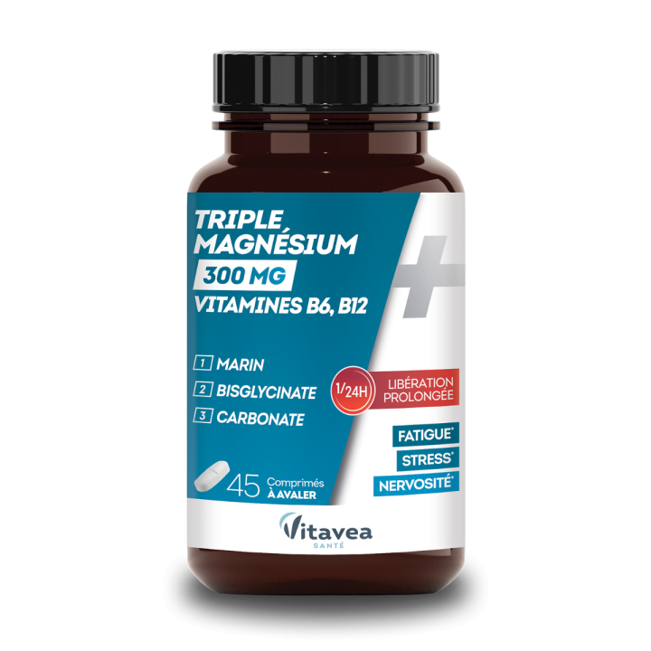 Triple Magnesium 300mg Vitavea - Dose von 45 Tabletten