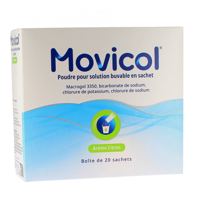 Movicol Zitronenaroma Pulver für trinkbare Lösung in Beuteln - Schachtel mit 20 Beuteln