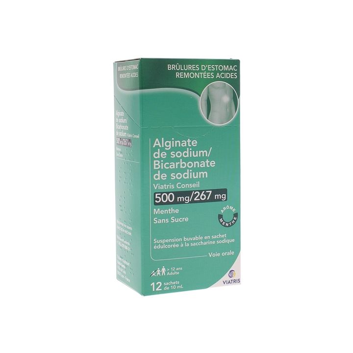 Natriumalginate / Natriumbicarbonat Mylan Beratung - Packung mit 12 Beuteln